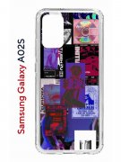 Чехол-накладка Samsung Galaxy A02s (594636) Kruche PRINT Стикеры Киберпанк