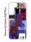 Чехол-накладка Samsung Galaxy S22 Plus (610634) Kruche PRINT Стикеры Киберпанк