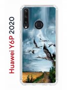 Чехол-накладка Huawei Y6p 2020 (588946) Kruche PRINT Журавли