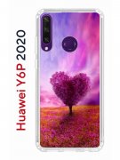 Чехол-накладка Huawei Y6p 2020 Kruche Print Pink heart