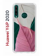 Чехол-накладка Huawei Y6p 2020 (588946) Kruche PRINT Pink and white