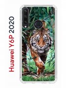 Чехол-накладка Huawei Y6p 2020 Kruche Print Крадущийся тигр