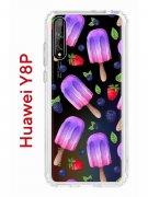 Чехол-накладка Huawei Y8P/Honor 30i/P Smart S 2020 Kruche Print Ice Cream