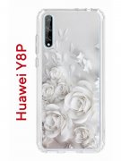 Чехол-накладка Huawei Y8P/Honor 30i/Huawei P Smart S 2020 Kruche Print White roses