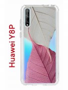 Чехол-накладка Huawei Y8P (588945) Kruche PRINT Pink and white