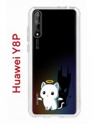 Чехол-накладка Huawei Y8p/Honor 30i/Huawei P Smart S 2020 Kruche Print Angel Demon