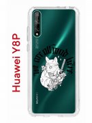 Чехол-накладка Huawei Y8P/Honor 30i/Huawei P Smart S 2020 Kruche Print J-Cat