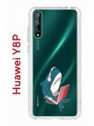 Чехол-накладка Huawei Y8P (588945) Kruche PRINT Акула