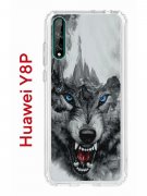 Чехол-накладка Huawei Y8P/Honor 30i/Huawei P Smart S 2020 Kruche Print Волк
