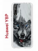 Чехол-накладка Huawei Y8P/Honor 30i/Huawei P Smart S 2020 Kruche Print Волк