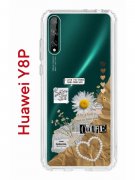 Чехол-накладка Huawei Y8p/Honor 30i/Huawei P Smart S 2020 Kruche Print Крафтовые наклейки