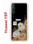 Чехол-накладка Huawei Y8p/Honor 30i/Huawei P Smart S 2020 Kruche Print Крафтовые наклейки