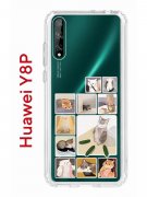 Чехол-накладка Huawei Y8P (588945) Kruche PRINT Коты-Мемы