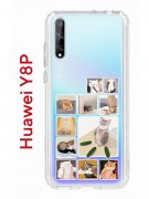 Чехол-накладка Huawei Y8P (588945) Kruche PRINT Коты-Мемы