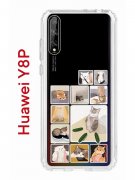 Чехол-накладка Huawei Y8P (588945) Kruche PRINT Коты-Мемы