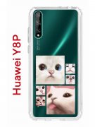 Чехол-накладка Huawei Y8P/Honor 30i/Huawei P Smart S 2020 Kruche Print Коты