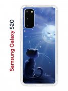 Чехол-накладка Samsung Galaxy S20 Kruche Print Лунный кот
