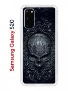 Чехол-накладка Samsung Galaxy S20 Kruche Print Череп техно