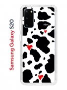 Чехол-накладка Samsung Galaxy S20 Kruche Print Корова