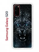 Чехол-накладка Samsung Galaxy S20 (582682) Kruche PRINT Дикий леопард