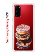 Чехол-накладка Samsung Galaxy S20 Kruche Print Donuts
