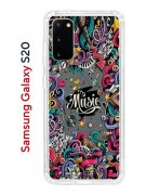 Чехол-накладка Samsung Galaxy S20 Kruche Print Music