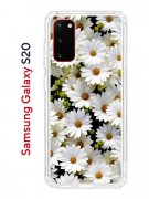 Чехол-накладка Samsung Galaxy S20 Kruche Print Ромашки