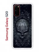 Чехол-накладка Samsung Galaxy S20 Kruche Print Череп техно
