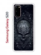 Чехол-накладка Samsung Galaxy S20 Kruche Print Череп техно