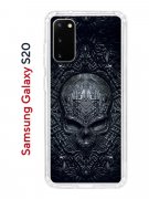 Чехол-накладка Samsung Galaxy S20 Kruche Print Череп техно