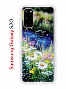 Чехол-накладка Samsung Galaxy S20 Kruche Print Ромашки у ручья