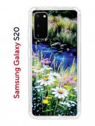 Чехол-накладка Samsung Galaxy S20 Kruche Print Ромашки у ручья