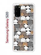 Чехол-накладка Samsung Galaxy S20 Kruche Print Медвежата