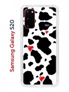 Чехол-накладка Samsung Galaxy S20 Kruche Print Корова