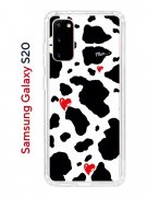 Чехол-накладка Samsung Galaxy S20 Kruche Print Корова