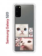 Чехол-накладка Samsung Galaxy S20 (582682) Kruche PRINT Коты