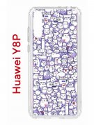 Чехол-накладка Huawei Y8P (588945) Kruche PRINT Коты пиксель