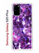 Чехол-накладка Samsung Galaxy S20 Plus Kruche Print Purple leaves