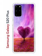 Чехол-накладка Samsung Galaxy S20/S11 Plus Kruche Print Pink heart