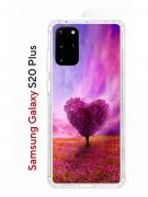 Чехол-накладка Samsung Galaxy S20/S11 Plus Kruche Print Pink heart