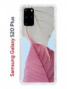 Чехол-накладка Samsung Galaxy S20 Plus Kruche Print Pink and white