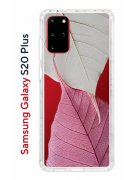 Чехол-накладка Samsung Galaxy S20 Plus Kruche Print Pink and white