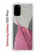 Чехол-накладка Samsung Galaxy S20 Plus Kruche Print Pink and white