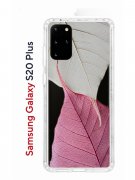 Чехол-накладка Samsung Galaxy S20 Plus Kruche Print Pink and white