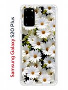 Чехол-накладка Samsung Galaxy S20 Plus Kruche Print Ромашки