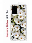 Чехол-накладка Samsung Galaxy S20 Plus Kruche Print Ромашки