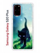 Чехол-накладка Samsung Galaxy S20 Plus Kruche Print Черный кот