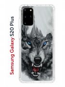 Чехол-накладка Samsung Galaxy S20 Plus Kruche Print Волк