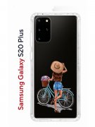 Чехол-накладка Samsung Galaxy S20 Plus Kruche Print Велосипедная прогулка