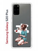 Чехол-накладка Samsung Galaxy S20 Plus Kruche Print Рисуя любовь